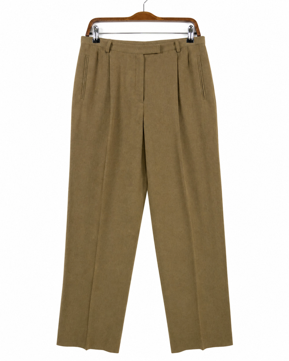 Liz Claiborne Women's Size 14 Olive Pleated Dress Pants Business Preppy Academia